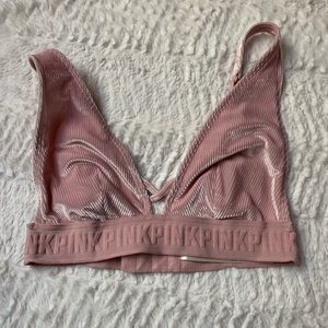VS PINK pink velvet bralette